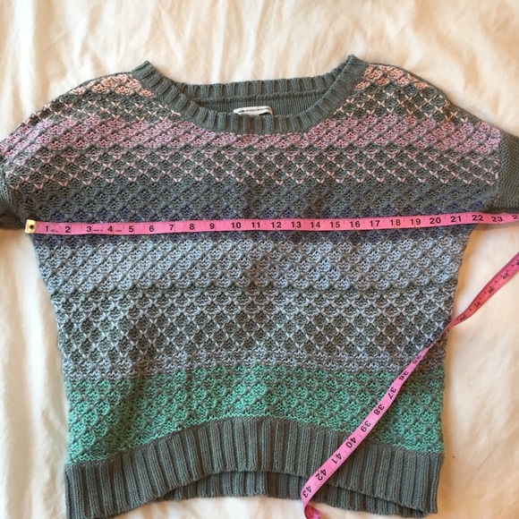 American Eagle Pastel Striped Sweater - Picture 5 of 8